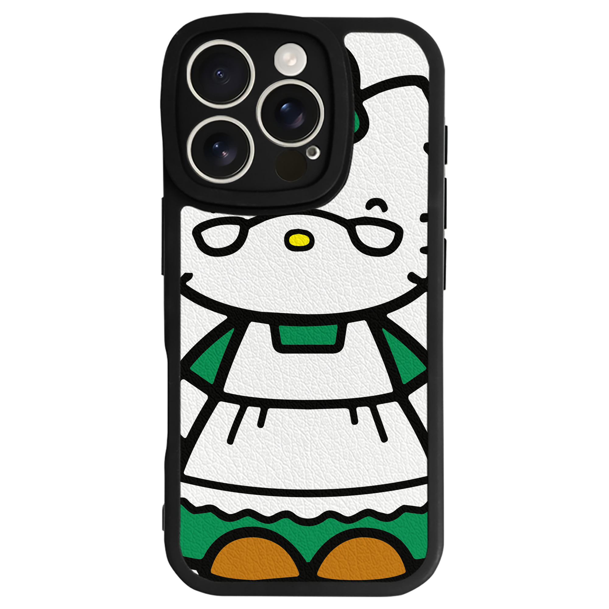 （画像用） Hello Kitty ハローキティ 【iPhone 16シリーズ対応】シリコンスマホケース（レザー調） 材質：シリコン